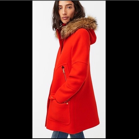 🛑 SOLD🛑J.Crew Chateau Parka Coat Red sz4 - Picture 3 of 15